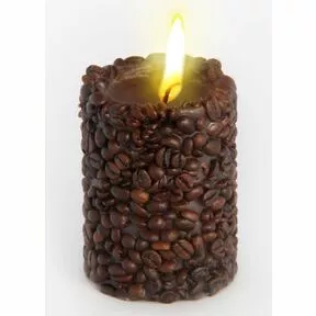 Свеча-эко ручной работы Coffee c зернами кофе, d 8, h 10 см, Aromatte