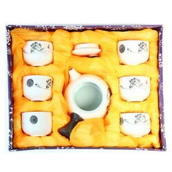 Сервиз чайный Пейзаж с розовым лотосом, 7 предметов, керамика