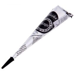 Хна для био тату, конус Голеча глиттер, мэджик черная, Heena Cone Golecha Magic Black, 25 г