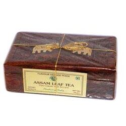 Индийский цельнолистовой чай Ассам (Assam Tea Leafs) в шкатулке из красного полисандра, 50 гр